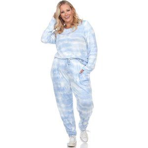 Plus Size Pink Tie Dye 2 Piece Lounge Set Multisize WM 3628